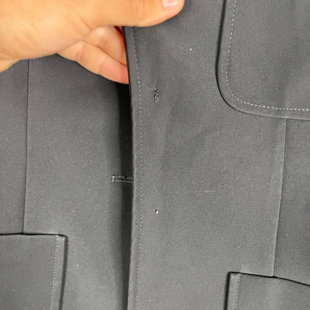 Louis‎ Vuitton Uniform Blazer Womens Size 36 Black Tailored Button Front Uniform